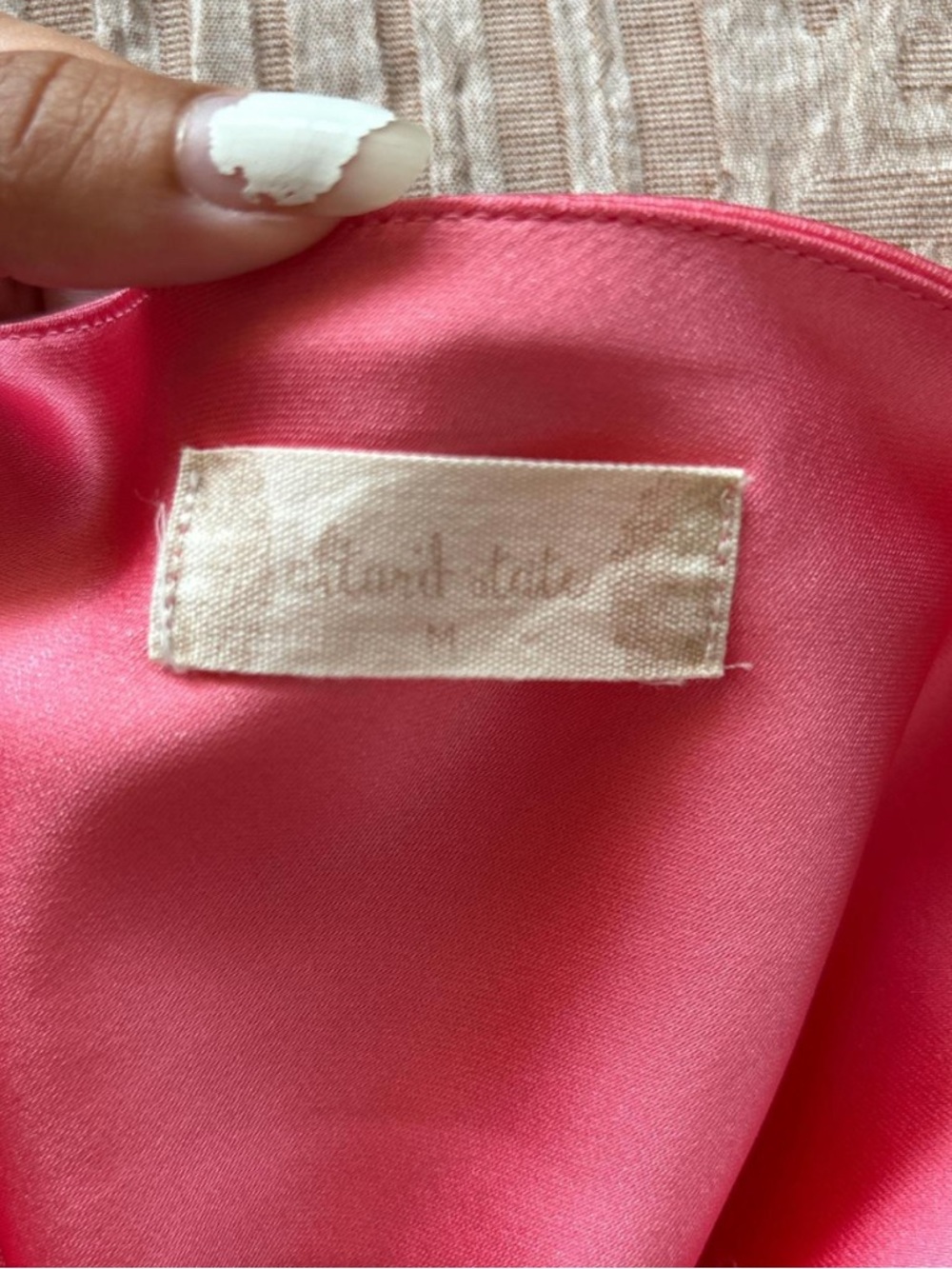 Altar'd State Pink Halter Satin Mini Dress - Picture 4 of 5